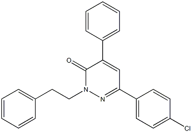 4-Phenyl-6-(4-chlorophenyl)-2-(2-phenylethyl)pyridazin-3(2H)-one 구조식 이미지