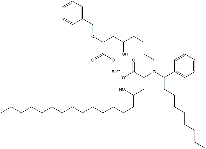 Bis(2-benzyloxy-4-hydroxystearic acid)barium salt 구조식 이미지