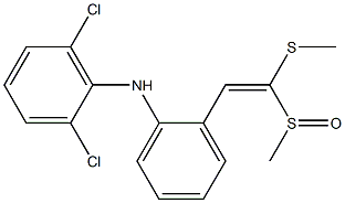 N-(2,6-Dichlorophenyl)-2-[2-methylsulfinyl-2-(methylthio)ethenyl]aniline 구조식 이미지