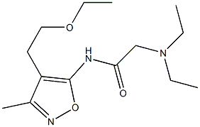 N-[4-(2-Ethoxyethyl)-3-methyl-5-isoxazolyl]-2-(diethylamino)acetamide 구조식 이미지