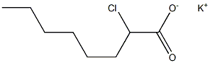 2-Chlorooctanoic acid potassium salt Structure