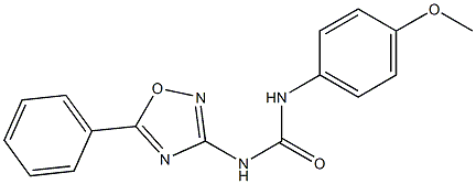 1-(5-Phenyl-1,2,4-oxadiazol-3-yl)-3-(4-methoxyphenyl)urea 구조식 이미지