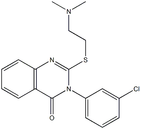 2-[2-(Dimethylamino)ethylthio]-3-(3-chlorophenyl)-quinazolin-4(3H)-one Structure