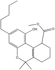 1-Hydroxy-3-pentyl-6,6-dimethyl-7,8,9,10-tetrahydro-6H-dibenzo[b,d]pyran-10-carboxylic acid methyl ester Structure