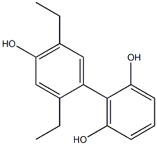2',5'-Diethyl-1,1'-biphenyl-2,4',6-triol 구조식 이미지