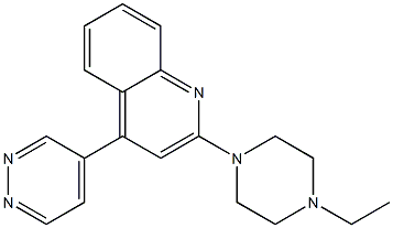 2-(4-Ethyl-1-piperazinyl)-4-(4-pyridazinyl)quinoline Structure