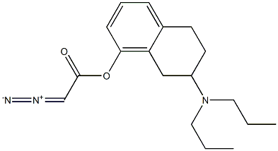 5,6,7,8-Tetrahydro-7-(dipropylamino)naphthalen-1-ol diazoacetate 구조식 이미지