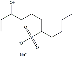 9-Hydroxyundecane-5-sulfonic acid sodium salt Structure