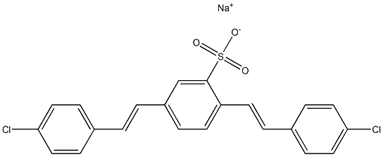 2,5-Bis(4-chlorostyryl)benzenesulfonic acid sodium salt Structure