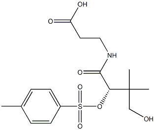 (-)-3-[[(S)-2-(p-Methylphenylsulfonyloxy)-4-hydroxy-3,3-dimethyl-1-oxobutyl]amino]propanoic acid 구조식 이미지
