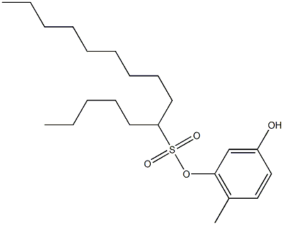 6-Pentadecanesulfonic acid 3-hydroxy-6-methylphenyl ester Structure