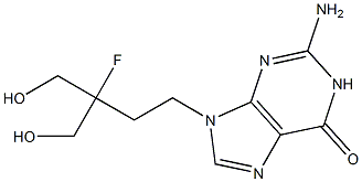 2-Amino-9-(4-hydroxy-3-fluoro-3-hydroxymethylbutyl)-9H-purin-6(1H)-one Structure