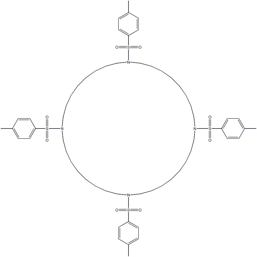 1,10,19,28-Tetrakis(4-methylphenylsulfonyl)-1,10,19,28-tetraazacyclohexatriacontane Structure