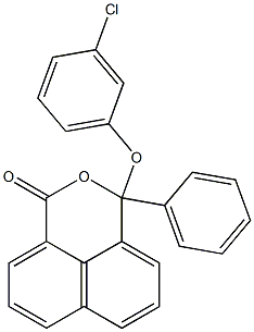 3-Phenyl-3-(3-chlorophenoxy)-1H,3H-naphtho[1,8-cd]pyran-1-one 구조식 이미지