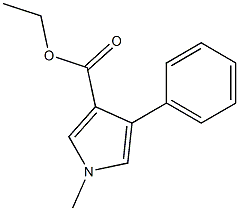 1-Methyl-4-phenyl-1H-pyrrole-3-carboxylic acid ethyl ester 구조식 이미지