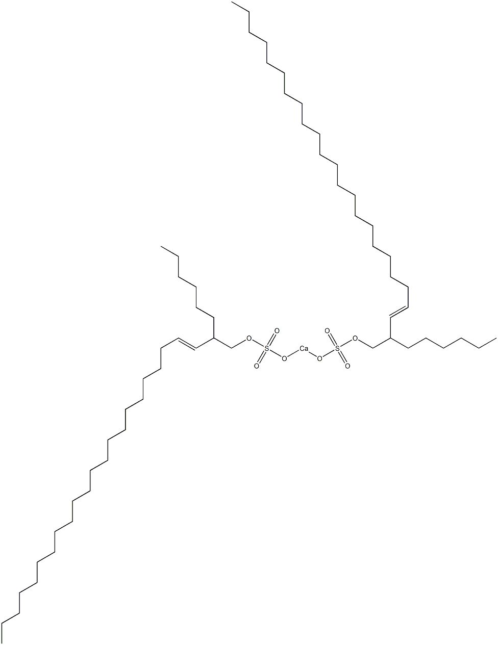 Bis(2-hexyl-3-tetracosenyloxysulfonyloxy)calcium Structure