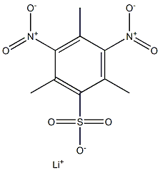 3,5-Dinitro-2,4,6-trimethylbenzenesulfonic acid lithium salt Structure