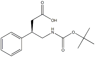 (R)-4-[(tert-Butyloxycarbonyl)amino]-3-phenylbutanoic acid 구조식 이미지