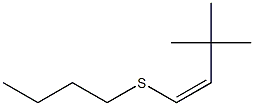 Butyl [(Z)-3,3-dimethyl-1-butenyl] sulfide Structure