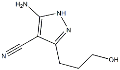 5-Amino-3-[3-hydroxypropyl]-1H-pyrazole-4-carbonitrile Structure