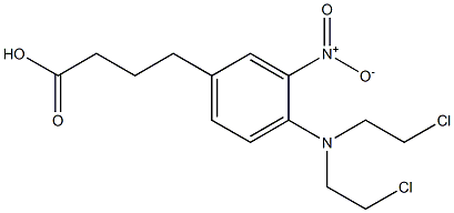 4-[Bis(2-chloroethyl)amino]-3-nitrobenzenebutyric acid 구조식 이미지