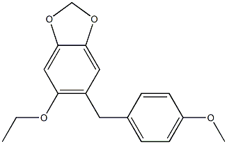 5-Ethoxy-6-(4-methoxybenzyl)-1,3-benzodioxole Structure