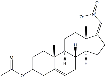 3-Acetoxy-17-(nitromethylene)androst-5-ene Structure
