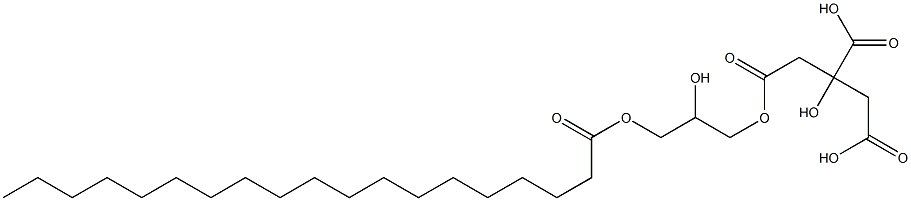 Citric acid dihydrogen 1-(2-hydroxy-3-nonadecanoyloxypropyl) ester 구조식 이미지