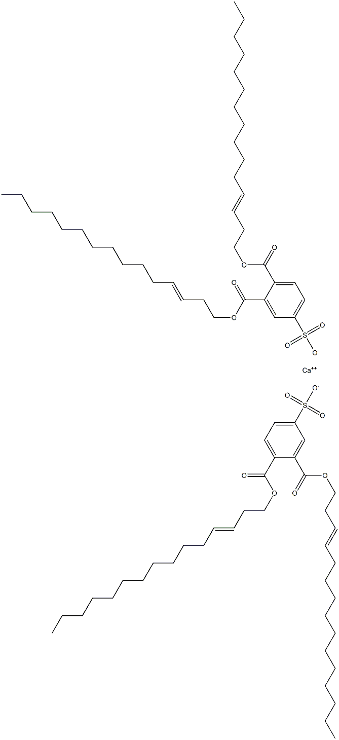 Bis[3,4-di(3-pentadecenyloxycarbonyl)benzenesulfonic acid]calcium salt 구조식 이미지