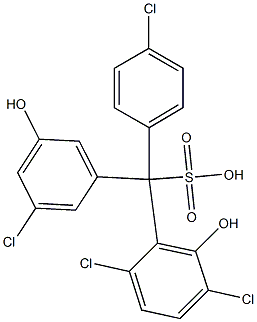 (4-Chlorophenyl)(3-chloro-5-hydroxyphenyl)(2,5-dichloro-6-hydroxyphenyl)methanesulfonic acid Structure