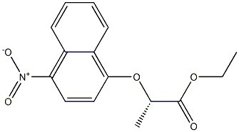 [S,(+)]-2-[(4-Nitro-1-naphtyl)oxy]propionic acid ethyl ester 구조식 이미지
