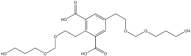 2,5-Bis(8-hydroxy-3,5-dioxaoctan-1-yl)isophthalic acid 구조식 이미지