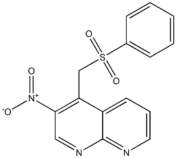 3-Nitro-4-[(phenylsulfonyl)methyl]-1,8-naphthyridine 구조식 이미지