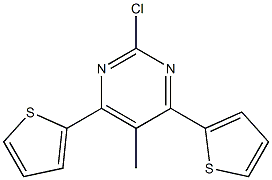 2-Chloro-4-(2-thienyl)-6-(2-thienyl)-5-methylpyrimidine 구조식 이미지
