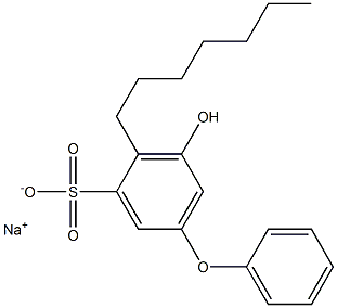 5-Hydroxy-4-heptyl[oxybisbenzene]-3-sulfonic acid sodium salt Structure