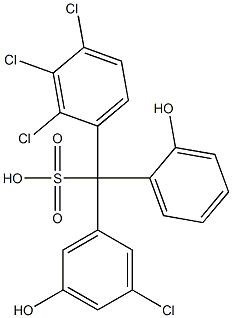 (3-Chloro-5-hydroxyphenyl)(2,3,4-trichlorophenyl)(2-hydroxyphenyl)methanesulfonic acid Structure