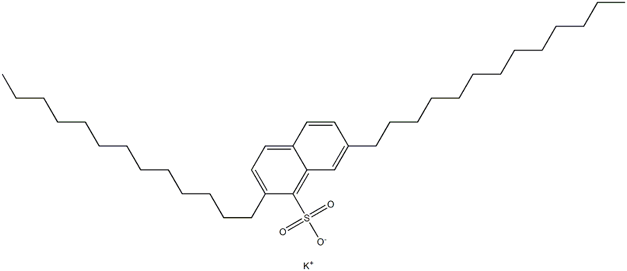 2,7-Ditridecyl-1-naphthalenesulfonic acid potassium salt 구조식 이미지