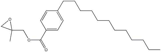 4-Dodecylbenzoic acid 2-methylglycidyl ester Structure