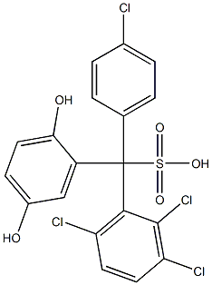 (4-Chlorophenyl)(2,3,6-trichlorophenyl)(2,5-dihydroxyphenyl)methanesulfonic acid 구조식 이미지