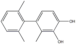 3-Methyl-4-(2,6-dimethylphenyl)benzene-1,2-diol Structure