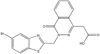 3-[(5-Bromo-2-benzothiazolyl)methyl]-3,4-dihydro-4-oxophthalazine-1-acetic acid Structure