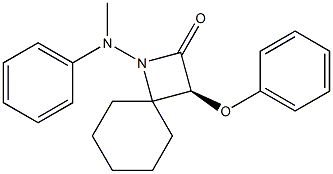 (3S)-1-[Methyl(phenyl)amino]-3-phenoxy-1-azaspiro[3.5]nonan-2-one 구조식 이미지