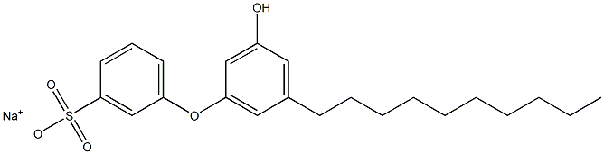 3'-Hydroxy-5'-decyl[oxybisbenzene]-3-sulfonic acid sodium salt Structure