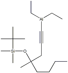 Diethyl[4-(dimethyl tert-butylsiloxy)-4-methyl-1-octynyl]aluminum 구조식 이미지