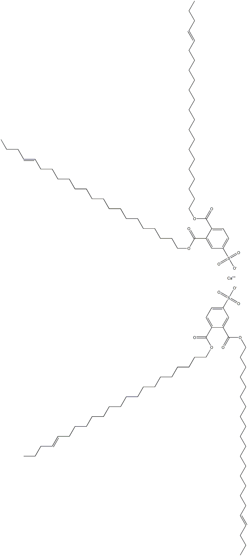 Bis[3,4-di(18-docosenyloxycarbonyl)benzenesulfonic acid]calcium salt Structure