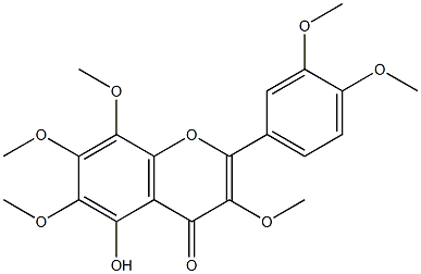 3,6,7,8,3',4'-Hexamethoxy-5-hydroxyflavone Structure
