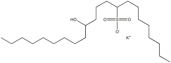 13-Hydroxydocosane-9-sulfonic acid potassium salt Structure