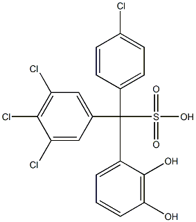 (4-Chlorophenyl)(3,4,5-trichlorophenyl)(2,3-dihydroxyphenyl)methanesulfonic acid 구조식 이미지