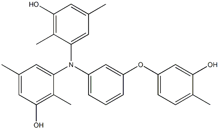 N,N-Bis(3-hydroxy-2,5-dimethylphenyl)-3-(3-hydroxy-4-methylphenoxy)benzenamine 구조식 이미지