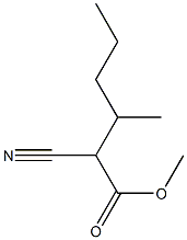 2-Cyano-3-methylhexanoic acid methyl ester 구조식 이미지